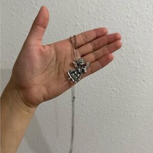 Silver Angel Pendant Necklace